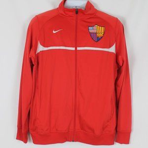 NIKE Barcelona USA Arizona Athletic Jacket Size Large Red Full Zipper Longsleeve